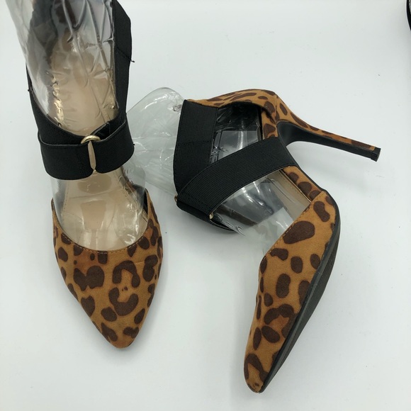 anne michelle leopard heels